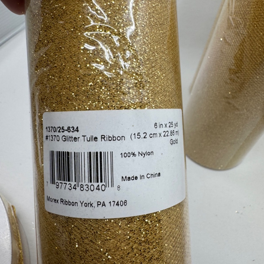 Gold Sheer Ribbon set NEW - Picture 5 of 5